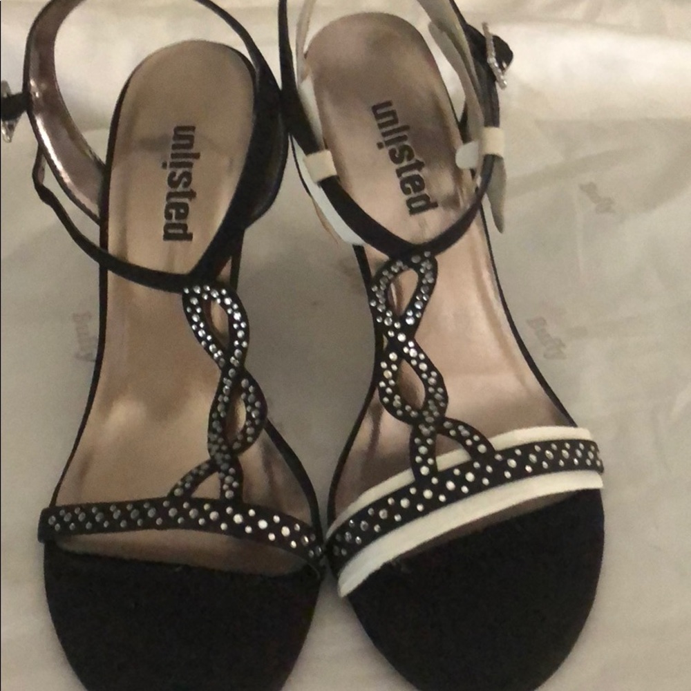 Black strappy heels